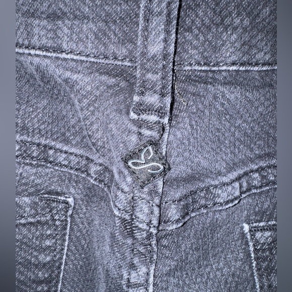 PrAna Womens Mid Rise Fitted Jeans Charcoal Gray Snakeskin 12 - Picture 4 of 8